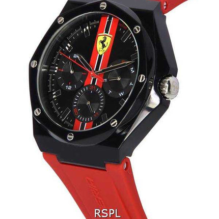 Scuderia Ferrari Aspire cinturino in silicone quadrante nero quarzo 0830870 orologio da uomo