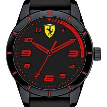 Ferrari Scuderia Redrev Black Dial Silicon Band Quartz 0860006 Orologio per bambini
