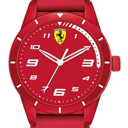 Ferrari Scuderia Redrev quadrante rosso cinturino in silicone al quarzo 0860010 Orologio per bambini