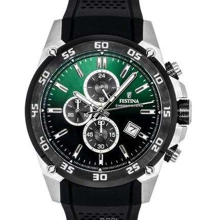 Festina The Originals Cronografo Cinturino in Gomma Quadrante Verde Quarzo F20330-B 100M Orologio da Uomo