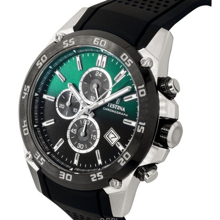 Festina The Originals Cronografo Cinturino in Gomma Quadrante Verde Quarzo F20330-B 100M Orologio da Uomo