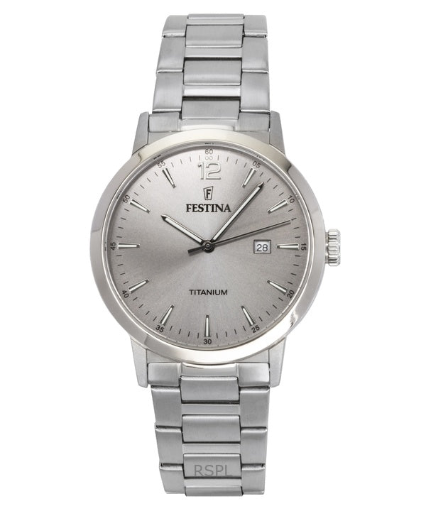 Orologio da uomo Festina con quadrante grigio titanio al quarzo F20435-2