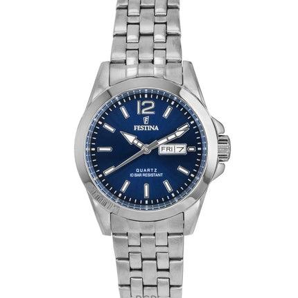 Orologio da donna Festina Classic in acciaio inossidabile con quadrante blu al quarzo F20455-3 100M