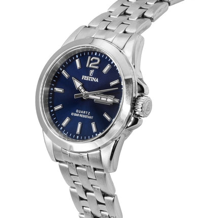 Orologio da donna Festina Classic in acciaio inossidabile con quadrante blu al quarzo F20455-3 100M