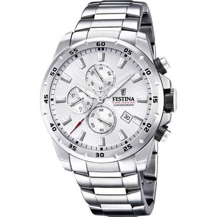 Orologio da uomo Festina Chrono Sport in acciaio inossidabile quadrante argento al quarzo F20463-1 100M