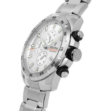 Orologio da uomo Festina Chrono Sport in acciaio inossidabile quadrante argento al quarzo F20463-1 100M