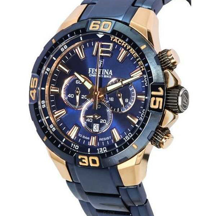 Festina Chronograph Bike Special Edition quadrante blu quarzo F20524-1 F205241 100M orologio da uomo con set regalo