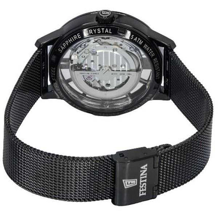 Festina in acciaio inossidabile scheletro argento quadrante automatico F20535-1 F205351 orologio da donna it