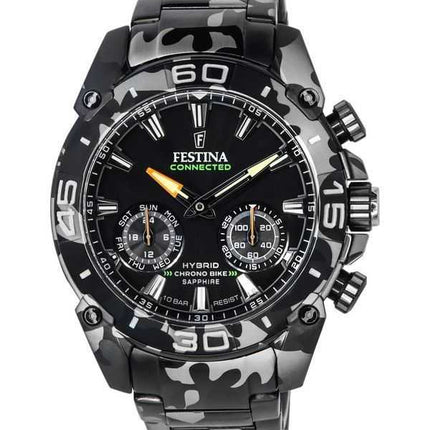 Orologio da uomo Festina Chronograph Bike Hybrid Connected Special Edition quadrante nero al quarzo F20545-1 F205451 100M