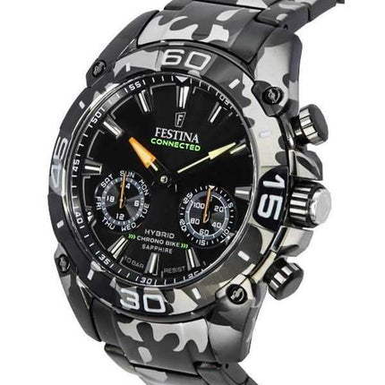 Orologio da uomo Festina Chronograph Bike Hybrid Connected Special Edition quadrante nero al quarzo F20545-1 F205451 100M