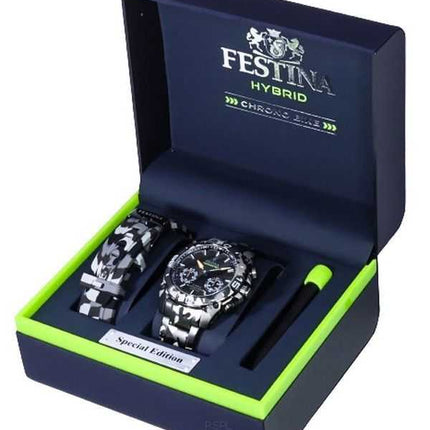Orologio da uomo Festina Chronograph Bike Hybrid Connected Special Edition quadrante nero al quarzo F20545-1 F205451 100M