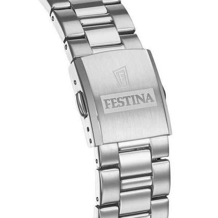 Orologio da uomo Festina Timeless Cronografo in acciaio inossidabile quadrante argento al quarzo F20560-1 100M
