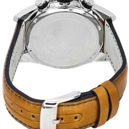 Festina cronografo senza tempo cinturino in pelle quadrante bianco F20561-1 F205611 100M orologio da uomo