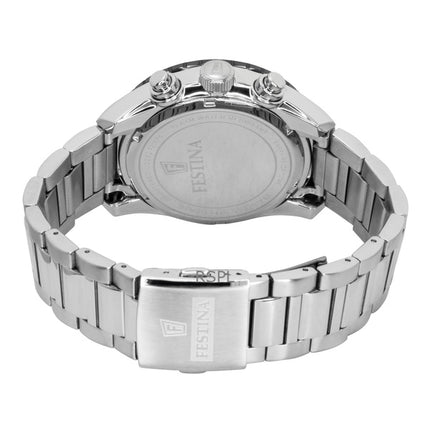 Orologio da uomo Festina Ceramic Chronograph in acciaio inossidabile con quadrante bianco al quarzo F20575-1 100M