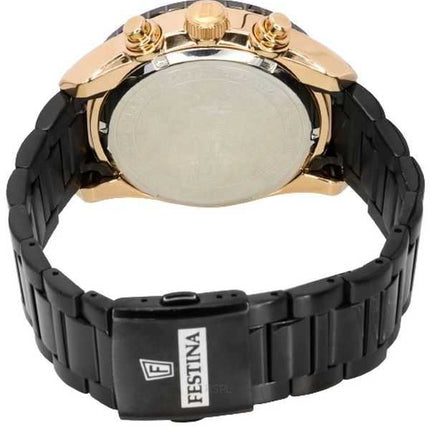 Orologio da uomo con cronografo in ceramica Festina quadrante nero al quarzo F20578-1 F205781 100M