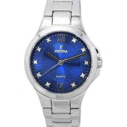Orologio da donna Festina Mademoiselle con accenti di cristallo quadrante blu al quarzo F20582-3 F205823