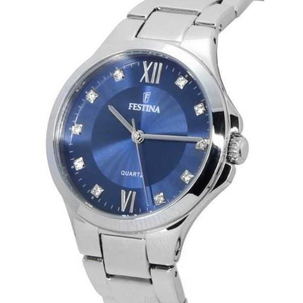 Orologio da donna Festina Mademoiselle con accenti di cristallo quadrante blu al quarzo F20582-3 F205823