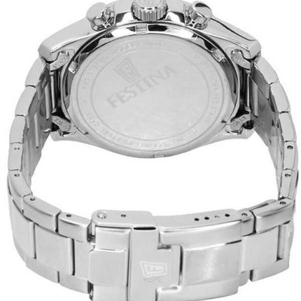 Festina Boyfriend cronografo quadrante argento quarzo F20603-1 F206031 100M orologio da donna