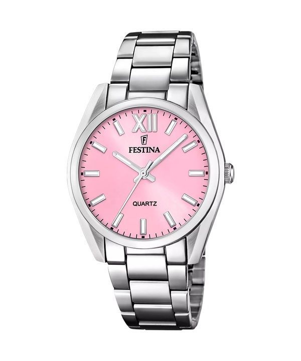 Festina Boyfriend Orologio da donna in acciaio inossidabile con quadrante rosa al quarzo F20622-M