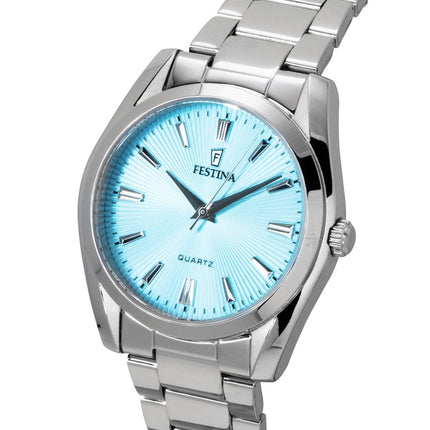 Orologio da donna Festina Boyfriend in acciaio inossidabile con quadrante turchese e movimento al quarzo, modello F20622-P