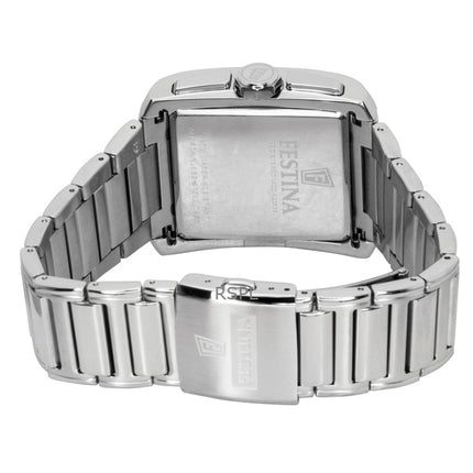 Orologio da uomo Festina Cronografo in acciaio inossidabile con quadrante argentato al quarzo F20635-1