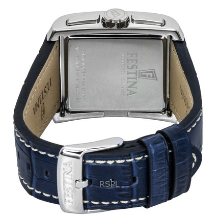 Orologio da uomo Festina Cronografo con cinturino in pelle e quadrante blu al quarzo F20636-2