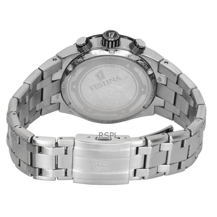 Festina Chrono Bike Cronografo in acciaio inossidabile con quadrante nero al quarzo F20670-6 100M Orologio da uomo