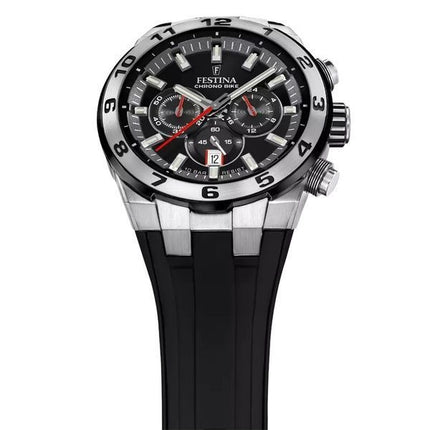Festina Chrono Bike cinturino in gomma quadrante nero al quarzo F20671-6 100M orologio da uomo
