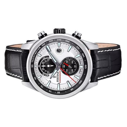 Festina Timeless Cronografo Cinturino in Pelle Quadrante Argento Quarzo F20695-1 100M Orologio da Uomo