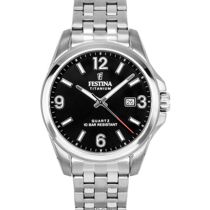 Orologio da uomo Festina Titanium Black Dial Quartz F20696-3 100M