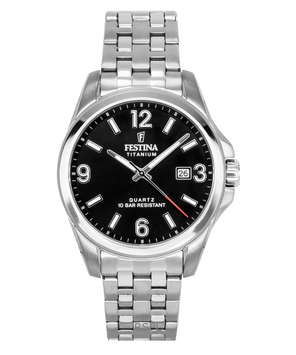 Orologio da uomo Festina Titanium Black Dial Quartz F20696-3 100M
