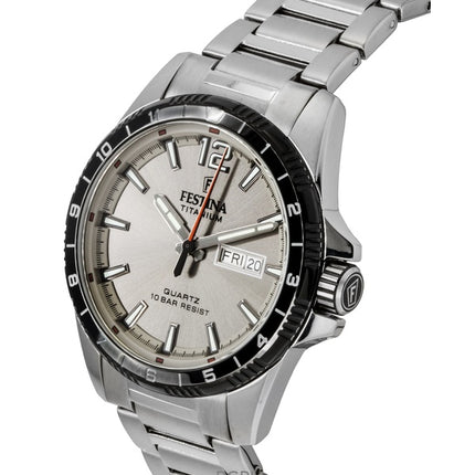 Orologio da uomo Festina Titanium Grey Dial Quartz F20698-1 100M