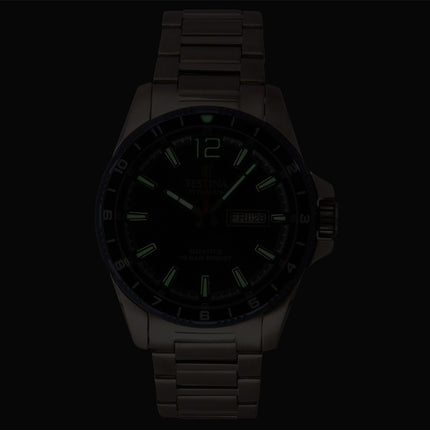 Orologio da uomo Festina Titanium Analog con quadrante blu, al quarzo, modello F20698-2, impermeabile fino a 100 metri.