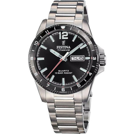 Orologio da uomo Festina Titanium Black Dial Quartz F20698-4 100M