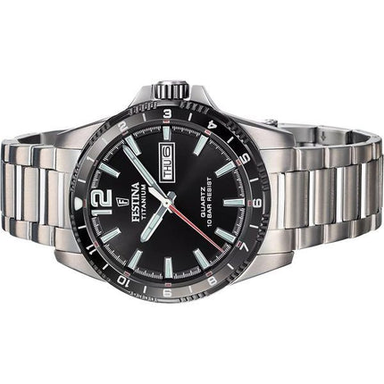 Orologio da uomo Festina Titanium Black Dial Quartz F20698-4 100M