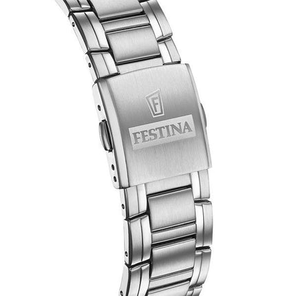Festina Timeless Cronografo Acciaio Inox Quadrante Nero Quarzo F20704-3 100M Orologio da Uomo