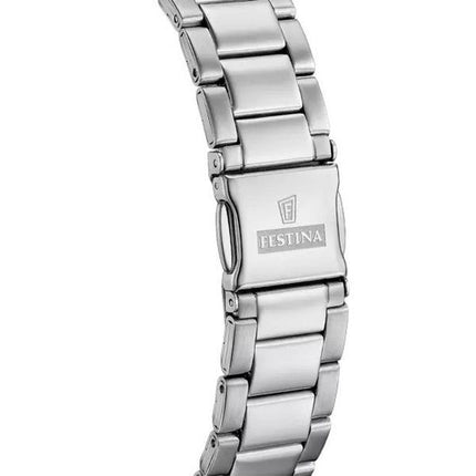 Festina Acero Clasico Orologio da uomo in acciaio inossidabile con quadrante blu al quarzo F20707-2