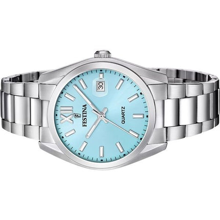 Festina Acero Clasico Orologio da uomo in acciaio inossidabile con quadrante blu al quarzo F20707-2