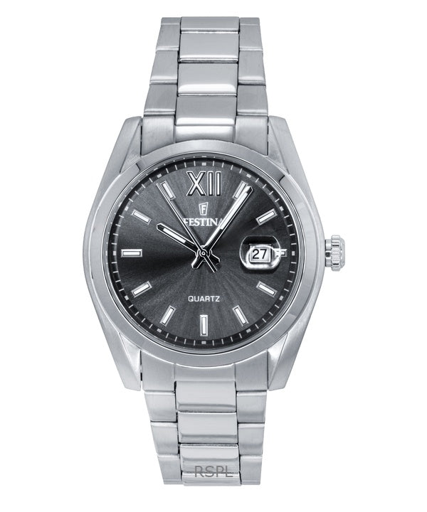 Orologio da uomo Festina Classic in acciaio inossidabile con quadrante grigio al quarzo F20707-3