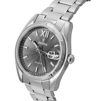Orologio da uomo Festina Classic in acciaio inossidabile con quadrante grigio al quarzo F20707-3