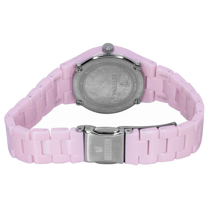 Orologio da donna Festina Ceramic con quadrante rosa e movimento al quarzo, modello F20751-2