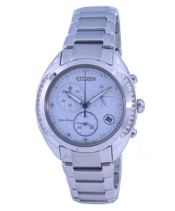 Orologio da donna Citizen Chronograph Diamond Accenti in acciaio inossidabile Eco-Drive FB1381-54A