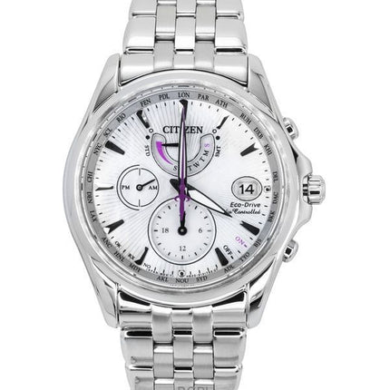 Orologio da donna Citizen Radiocontrollato in acciaio inossidabile con quadrante in madreperla Eco-Drive FC0010-55D 100M