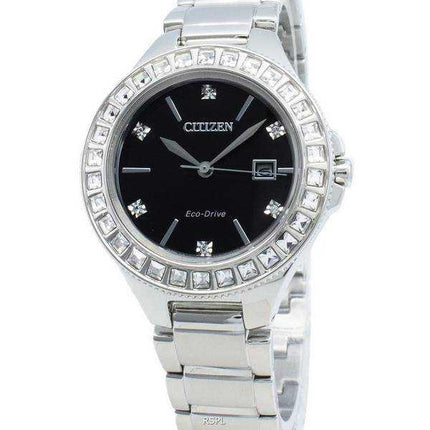Orologio da donna Citizen Silhouette FE1190-53E Diamond Accents Eco-Drive