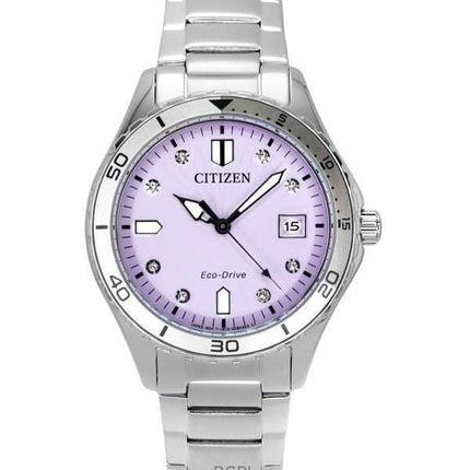 Orologio da donna Citizen Marine Eco-Drive in acciaio inossidabile con quadrante rosa FE6170-88X 100M