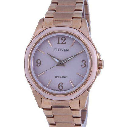 Orologio da donna Citizen AR quadrante rosa tono oro rosa in acciaio inossidabile Eco-Drive FE7053-51X 100M