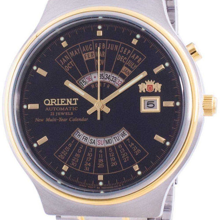 Orologio da uomo Orient Multi Year Calendar Perpetual World Time Automatic FEU00000BW