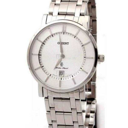Orologio da uomo Orient Classic in acciaio inossidabile con quadrante bianco al quarzo FGW01006W0