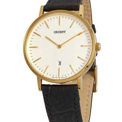Orient Classic Leather Silver Dial Quartz FGW05003W0 Orologio da uomo