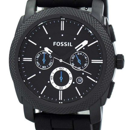 Orologio da uomo Fossil Machine Chronograph Black Silicone Strap